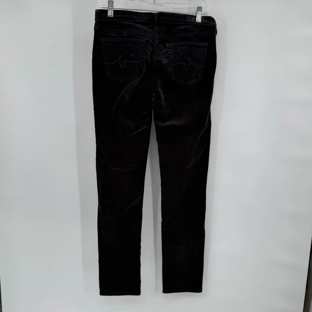 AG Adriano Goldschmied The Stevie Slim Straight Pants Womens 28R Gray Corduroy